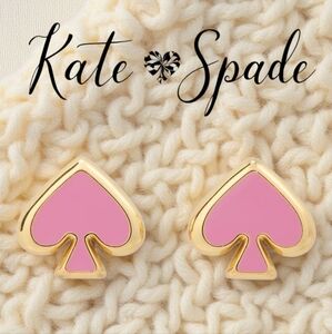 KATE SPADE Everyday Spade Enamel Studs Pink NWT